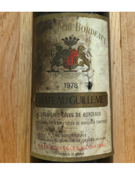 1978 Château Guillemet - Premières Côtes de Bordeaux - TS