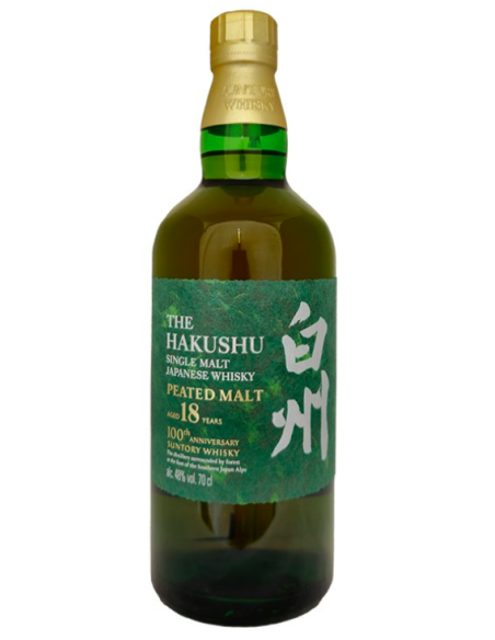Whisky Hakushu 18 years Peated Malt - Limited edition, 100th