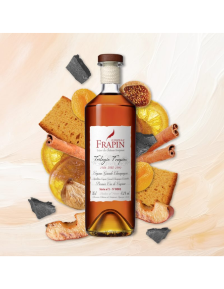 Cognac Frapin Trilogie Série N°1 1986 – 1988 – 1990 Grande Champagne – 70 cl