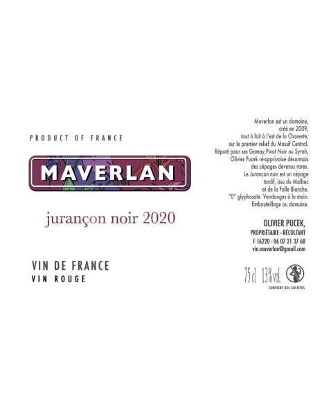 Maverlan Jurançon noir 2022