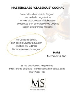 Masterclass Cognacs - 19 Mars 2025