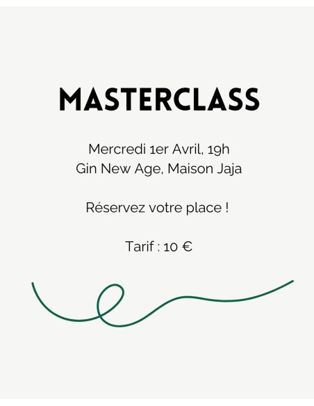 Masterclass 1 Avril - New Age Gin